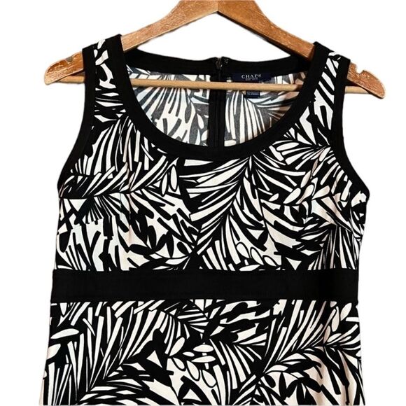 NWT! Chap black and white patterned sleeveless dress - Picture 2 of 10